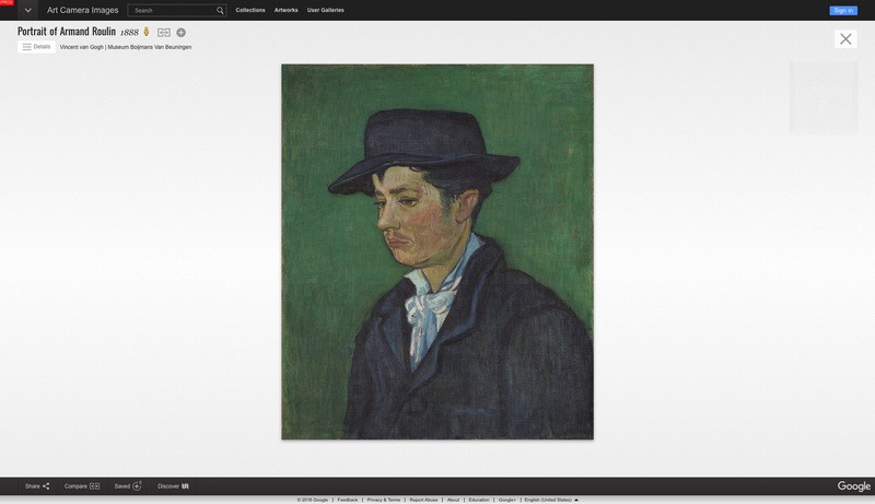Portrait of Armand Roulin by Vincent van Gogh (Museum Boijmans Van Beuningen)