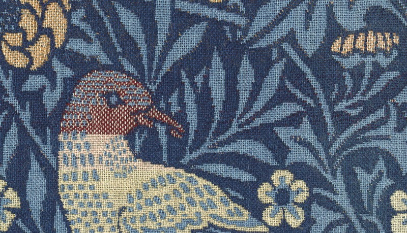 Textile length, 'Bird' by William Morris (Museum of Applied Arts and Sciences) [DETAIL]
